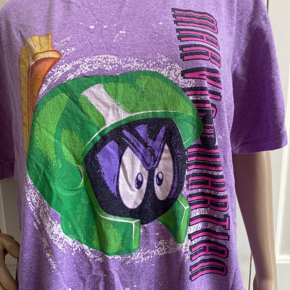 Marvin the Martian Womens XL Purple Tee Shirt. EUC. Unisex. Looney Toons. WB. - Picture 4 of 12